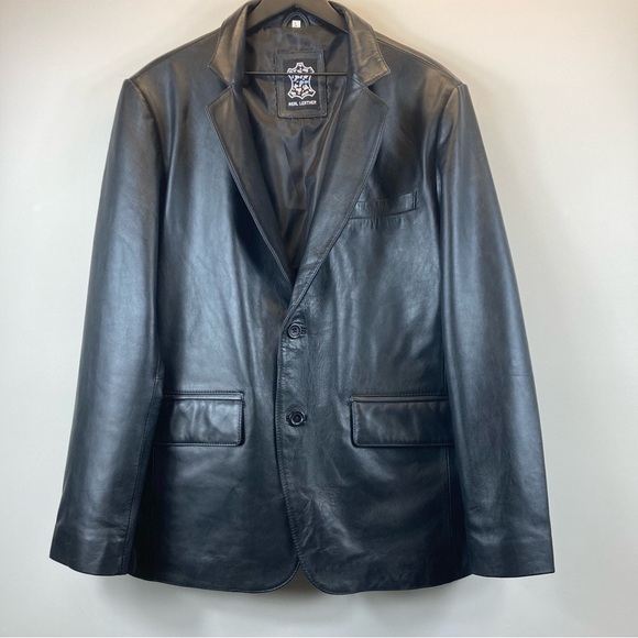 Real Leather Man  Blazer Size L - Picture 1 of 9